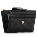 GAEKEAO Small Wallet for Women Slim Bifold Leather Credit Card Holder Wallets Zipper Pocket Coin Purse with ID Window
