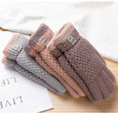 Women's Winter Gloves 2-Finger Touch Screen Warm Fleece Lined Knit Gloves Cold Weather Accessories