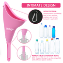 Richgv Female Urination Device, Silicone Female Urinal Women Funnel,Urinal for Camping, Pink