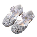Girls' Sandals Closed Toe Heels Wedding Party Princess Shoes Crystal for Toddler Little Big Kid