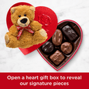 Russell Stover Valentine's Day Red Foil Heart Assorted Milk & Dark Chocolate Gift Box