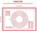 Large Silicone Pastry Mat Extra Thick Non Stick Baking Mat with Measurement Fondant Mat, Counter Mat, Dough Rolling Mat, Oven Liner, Pie Crust Mat (16''(W)24''(L))