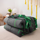 NTBED Game Console Comforter Set Kids 3D Gaming Geometric Lightweight Bedding Sets Green Twin 5Pcs