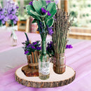 Pllieay 5Pcs 9-11 Inch Natural Poplar Wood Slices for Centerpieces, Large Wood Slice Ornaments for Crafts Coasters Cupcake Stand, Pyrography, Painting and Other DIY Projects