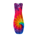 USSUMA Summer Dresses for Women Casual Tie-Dye Print Loose Boho Tunic Long Maxi Beach Party Sundresses