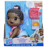 Baby Alive: Lil Snacks 9.5-Inch Doll Black Hair, Brown Eyes Kids Toy for Boys and Girls