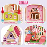 Yexmas 3D Wooden Castle Dollhouse Doll House Puzzles Kit for Kids Ages 6+ Boys & Girl