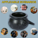 Halloween Party Decorations - Witches Cauldron with lights Mist - Black Plastic Bowl Decor - Hocus Pocus Candy Bucket Decoration f-