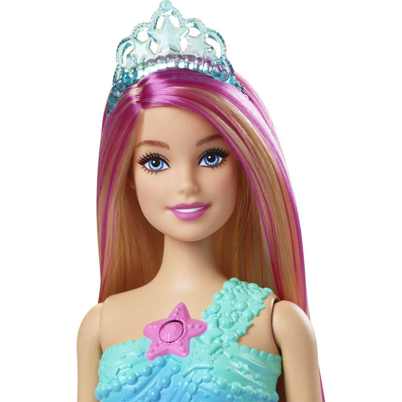 Barbie Dreamtopia Mermaid Doll with Twinkle Light-Up Tail and Pink-Streaked Hair