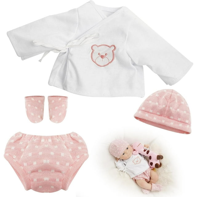 12-14 inch Reborn Baby Dolls Clothes Suit - Newborn Baby Doll Matching Outfit Accessories Gift Set