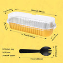 72pcs Mini Loaf Pans with Lids and Spoons 200ML Aluminum Foil Baking Tins for Bread Muffin