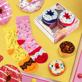 4 Pair Funny Socks Box for Woman- Donut Socks Gifts for Girls - Valentine's Day Gift for Woman