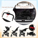 Toddler Travel Stroller for Airplane with Adjustable Backrest and Canopy