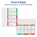 Avery 5 Tab Dividers for 3 Ring Binders, Customizable Table of Contents, Multicolor Tabs, 5 Packs, 5 Sets Total (11840)