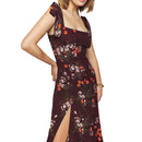 Maxi Dress for Women Dress Wrap Floral Print with Pockets Casual Vintage Tie Straps Beach Dress - XL