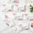 Wedding Pillow Boxes, Rose Gold Foil Thank You Party Favors (5.15 x 1.35 In, 100 Pack)