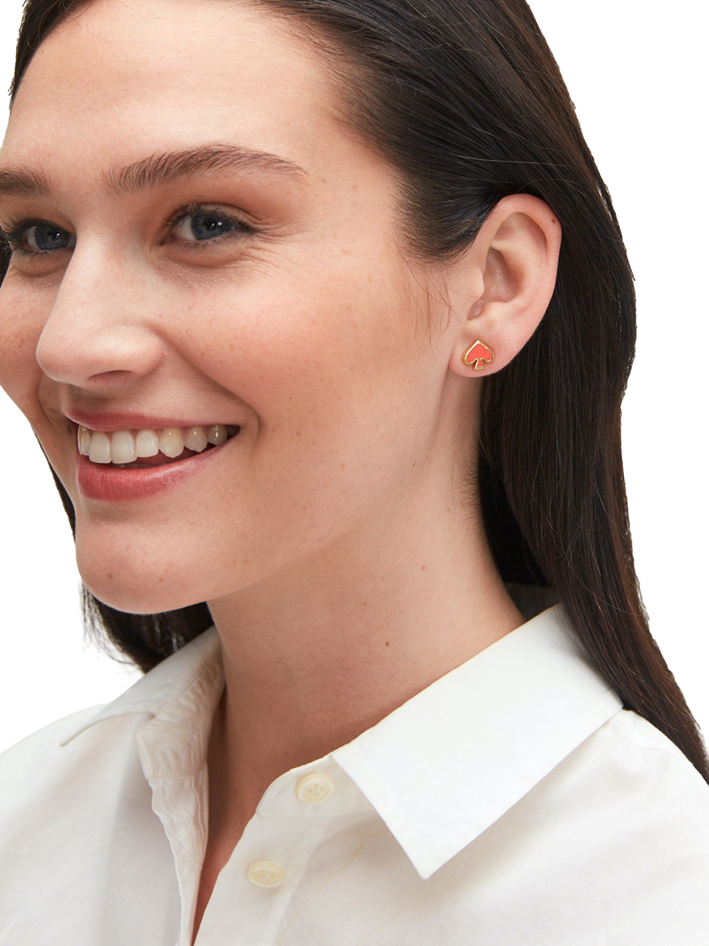 Kate Spade New York Earrings Everyday Spade Enamel Studs in Geranium