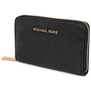 Michael Kors Ladies Small Pebble Leather Card Case Wallet