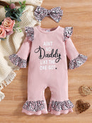 Suanret Valentine's Day Newborn Infant 2Pcs Baby Girls Clothes Leopard 6-9 Months