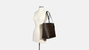 Coach Womens 5696 City Tote In Signature Canvas Handbags Brown/Black, Female