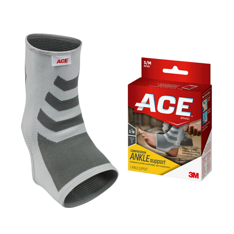 ACE Brand Compression Ankle Brace, Size Small/Medium