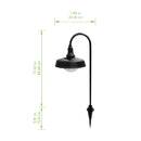 Better Homes & Gardens Corbyn Matte Black Metal Solar Powered LED Landscape Walkway Light, 20 Lumens