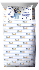 BBC Studios Bluey Blue 5 Piece Twin Bed Set w/ Sham, 100% Microfiber