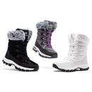 HOBIBEAR Women's Winter Waterproof Slip Resistant Snow Boots Warm Faux Fur Lined Mid-Calf Boots