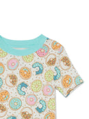 Wonder Nation Toddler Short-Sleeve Long Pants Snug-Fit Cotton Pajama Set, 2-Piece, Sizes 12M-5T