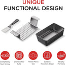 Elbee Home Non-Stick Meatloaf Pan with 9” Carbon Steel Removable Perforated Tray
