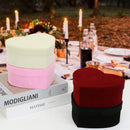 4 PCS Heart Shaped Gift Boxes with Lids Black Velvet Nesting Gifts Box for Presents