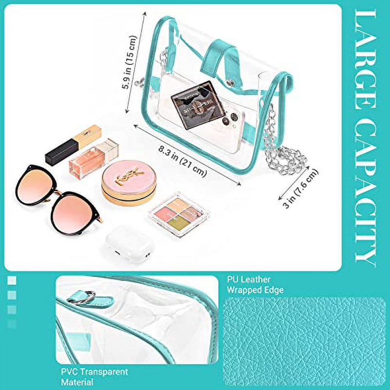 ProCase Clear Purse for Women, Crossbody Handbag Shoulder Bag for Concert Game