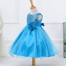 Bullpiano Kids Girls Formal Dresses Flower Girl Sequin Tulle Party Prom Ball Gown Dress 1-10T
