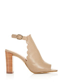 KATE SPADE NEW YORK Womens Pale Taupe Beige Scalloped Ankle Strap Olivia Sandals Shoes 8 M