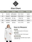 Wantdo Women's Recycled Winter Jacket Waterproof Winter Coat Quilted Puffer Coat with Removable Hood White XL