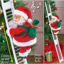 Santa Climbing Ladder Electric Santa Claus Climbing Rope Ladder Decoration