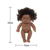 8 Inch Black Baby Girl Doll and Clothes Set African Washable Realistic Silicone Baby Dolls