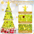 4.6 Feet Pre-Lit Pop-up Christmas Tree with 110 Warm Lights