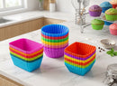 Silicone Cupcake Muffin Baking Cups Liners 30 Pack Reusable Non-Stick Cake Molds Sets