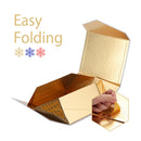 PACKHOME Gift Box, Gold Magnetic Gift Box with Lid for Christmas, 9x6.5x3.8 inches (Snowflake)
