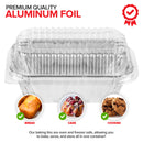 Stock Your Home Disposable Aluminum Mini Loaf Pans with Lids, 1 lb (50 Pack)