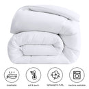 Balichun All Season Queen Size Cooling Comforter，Fluffy Down Alternative Comforter Breathable - White