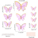Valatala 40PCS Butterfly Cake Toppers Cupcake Butterflies Toppers Cake Decoration