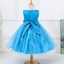 Bullpiano Kids Girls Formal Dresses Flower Girl Sequin Tulle Party Prom Ball Gown Dress 1-10T