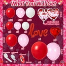 Valentine's Day Balloon Garland Arch Kit, 40" Love Foil Balloons Decoration