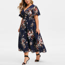 Sundresses for Women Casual Summer, Women Plus Size Maxi Dresses Floral Printed