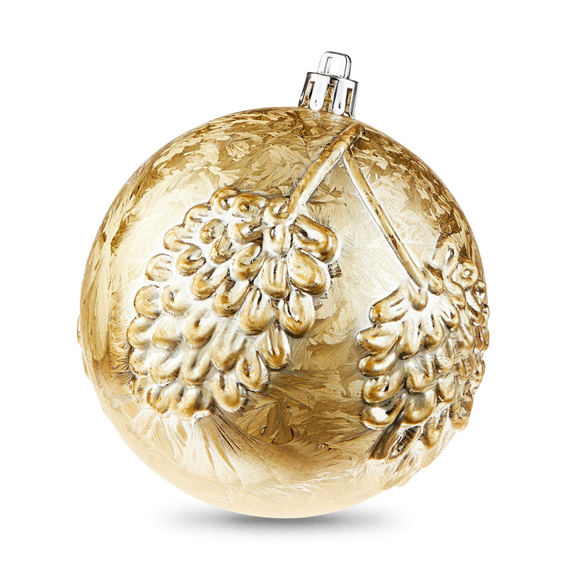 My Texas House Gold and White Hanging Shatterproof Ornament Set, 62 Count