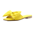 GERsome Women's Bow Strappy Sandal Flat Sandals Open Toe Slides Slip on Slippers