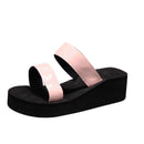 Women's Platform Wedge Sandals Open Toe Double Strap Slides Shoes with Arch Support Womens Summer Casual Slip-On Beach Sandals