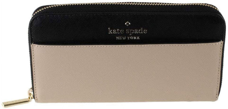 Kate Spade Staci Colorblock Large Continental Wallet Warmbeige Black Multi